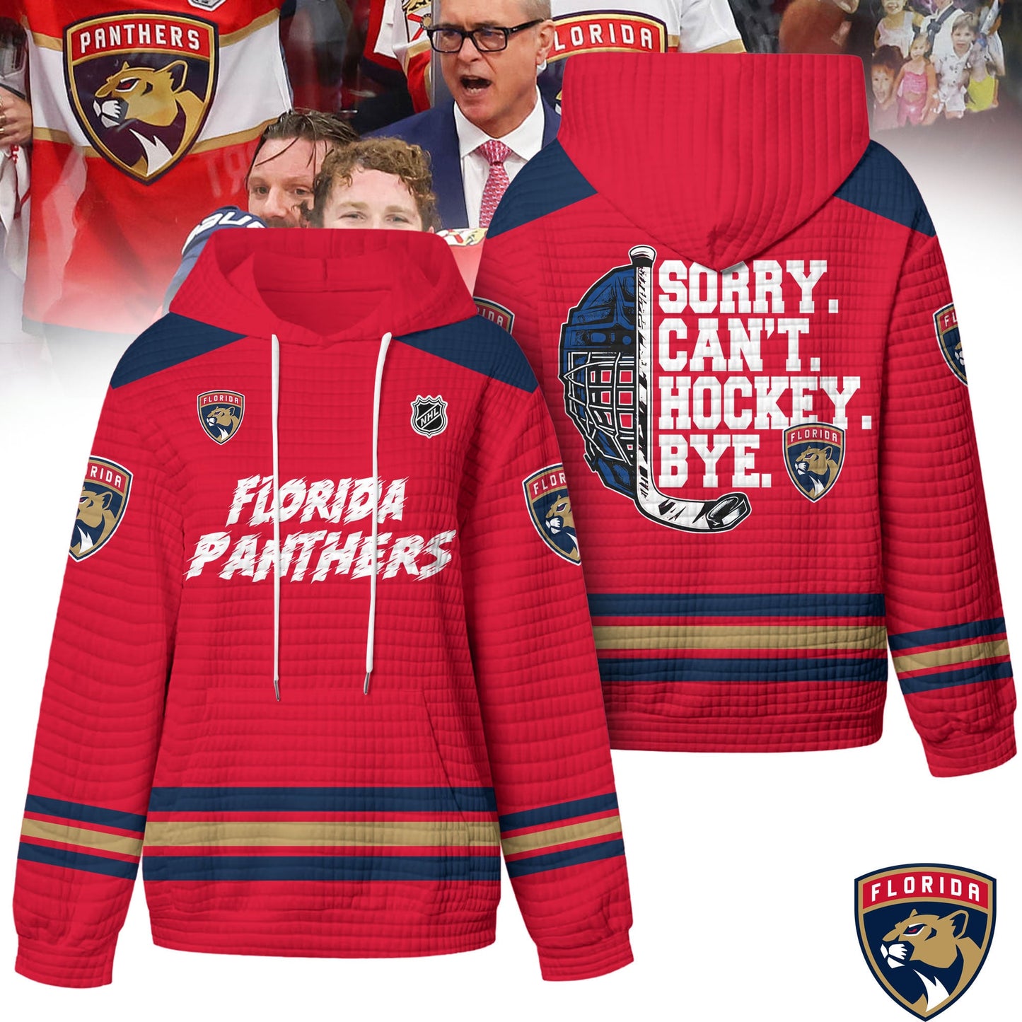 Premium NHL x Florida Panthers Sorry Busy Hockey Waffle Hoodie NDT LVH
