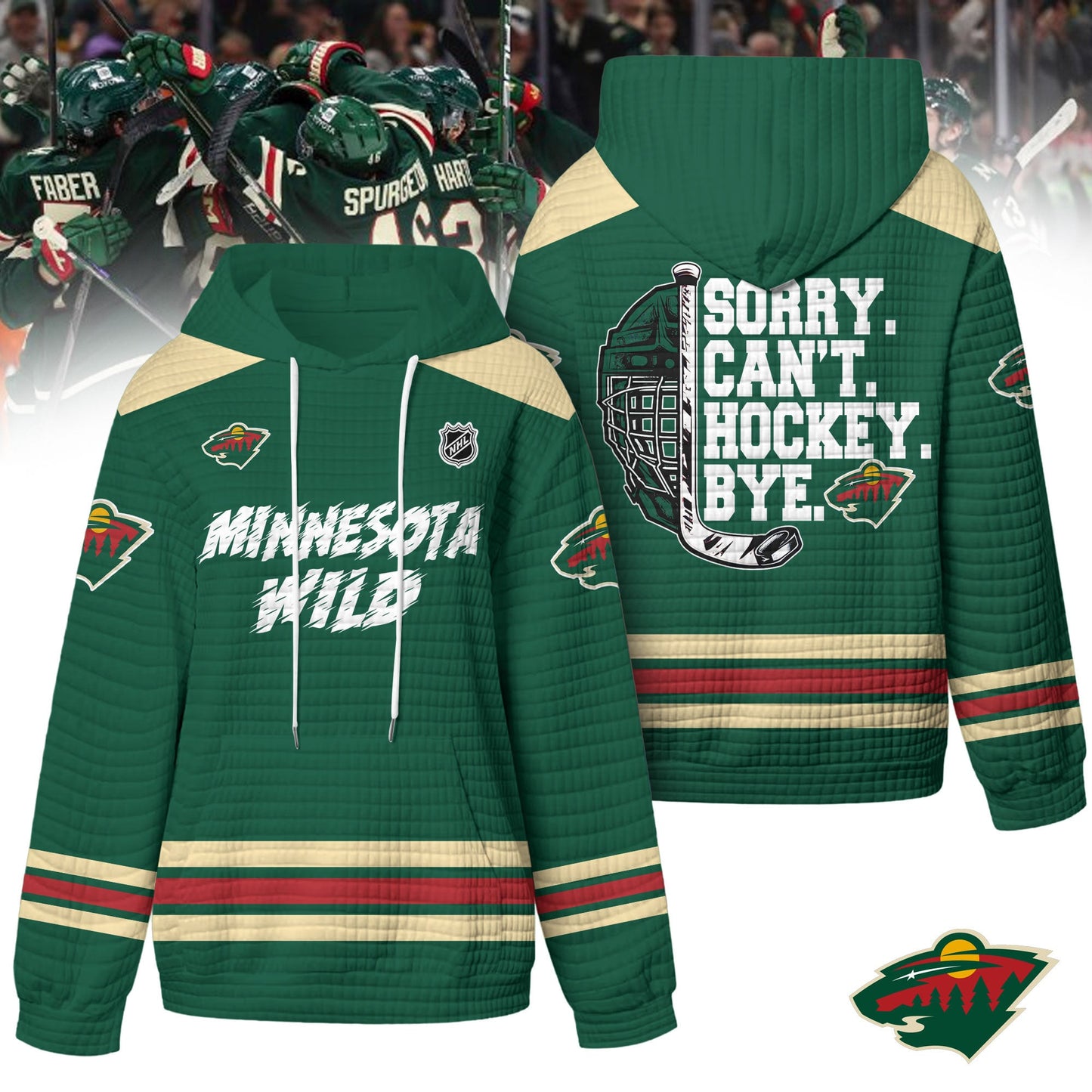 Premium NHL x Minnesota Wild Sorry Busy Hockey Waffle Hoodie NDT LVH