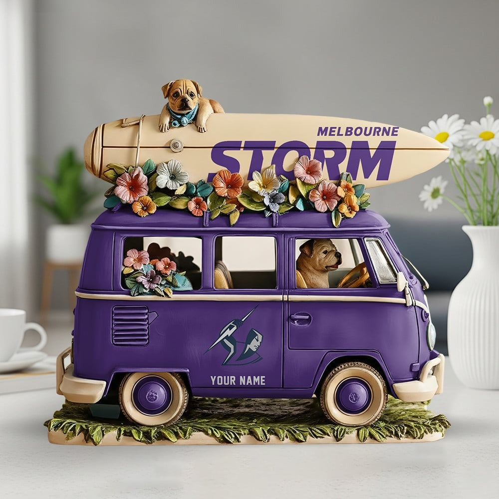Premium NRL x MS Funny Dog Driving Summer Car Acrylic Block Plaque Custom Name Gifts NDT NHM
