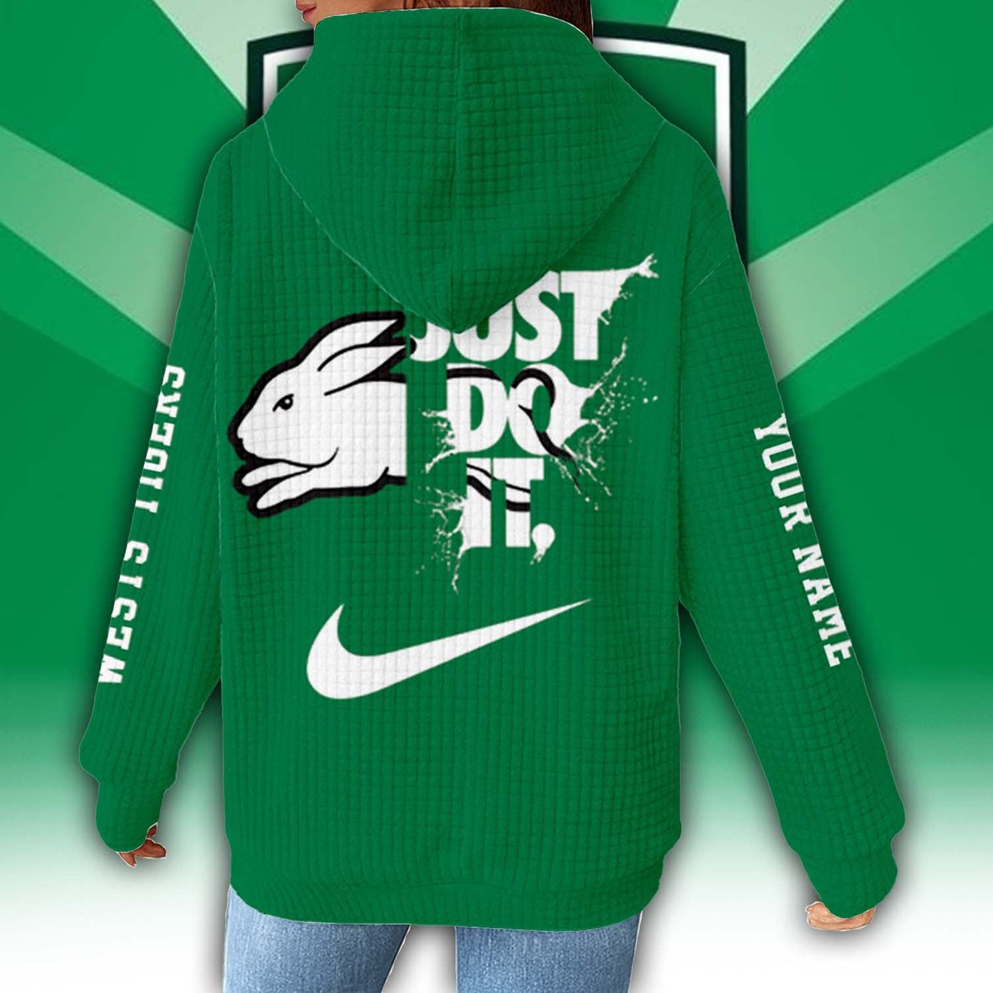 Premium NRL x South Sydney Personalized Women's Waffle Hoodie NDT LVH