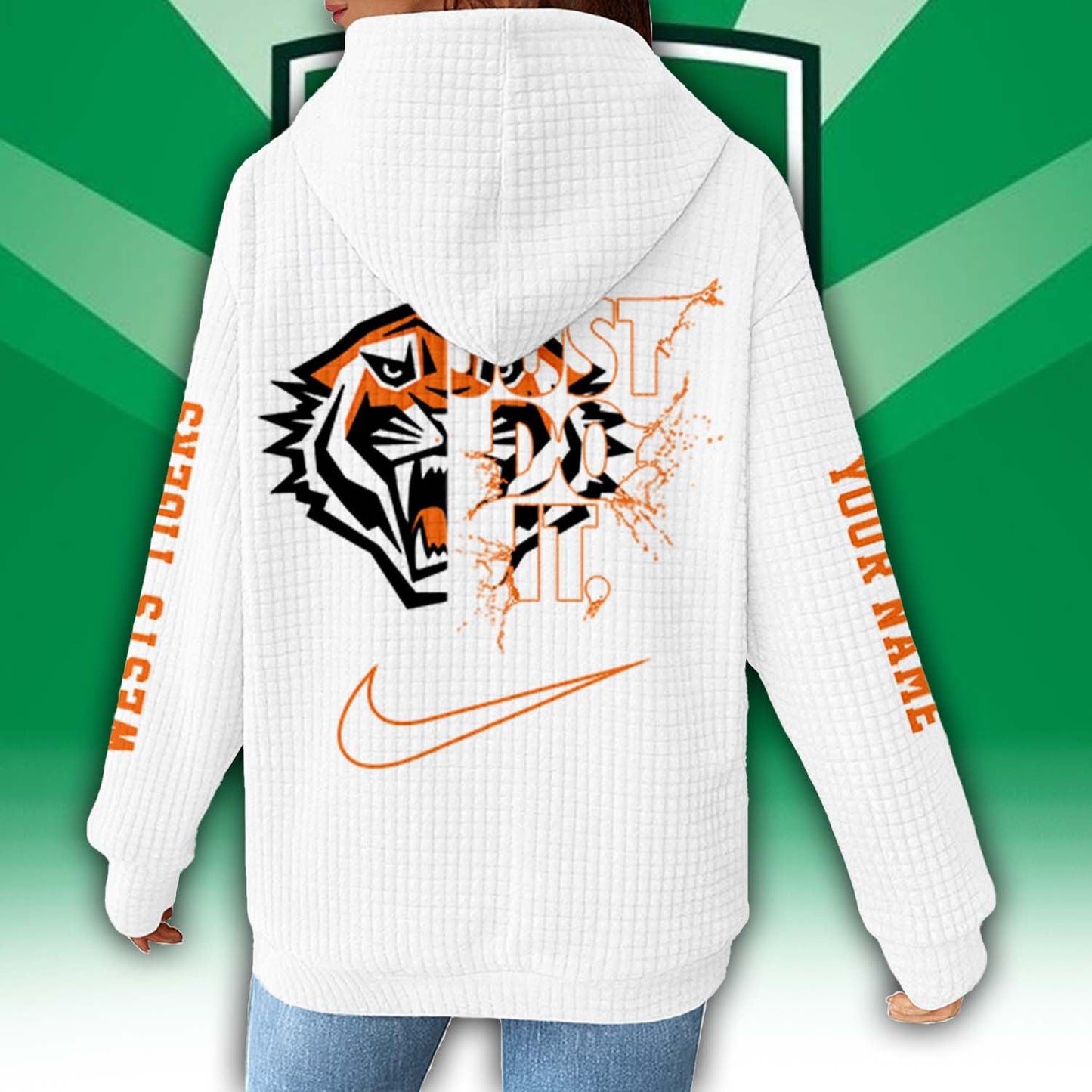 Premium NRL x Wests Tigers Personalized Women's Waffle Hoodie NDT LVH