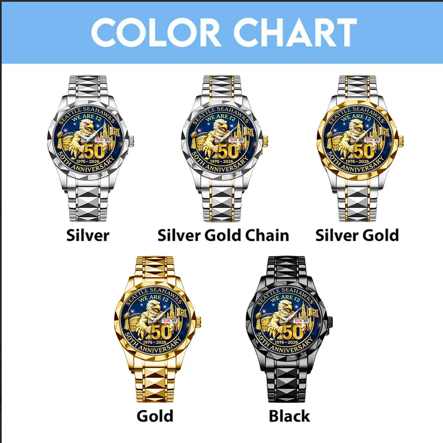 SEA 50th Anniversary Alloy Luxury Quartz Watch V4 DatND DVT