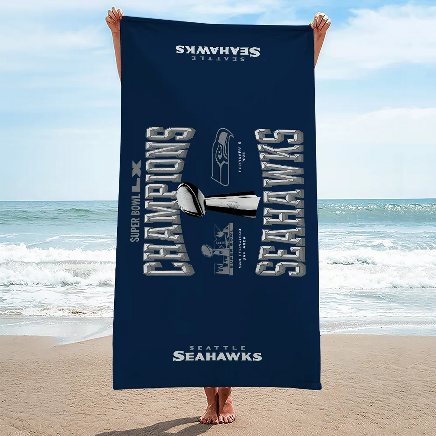 SEA x 2025 Super Bowl LX Champions 3D Double-side House Flag V2 DATND TANTD