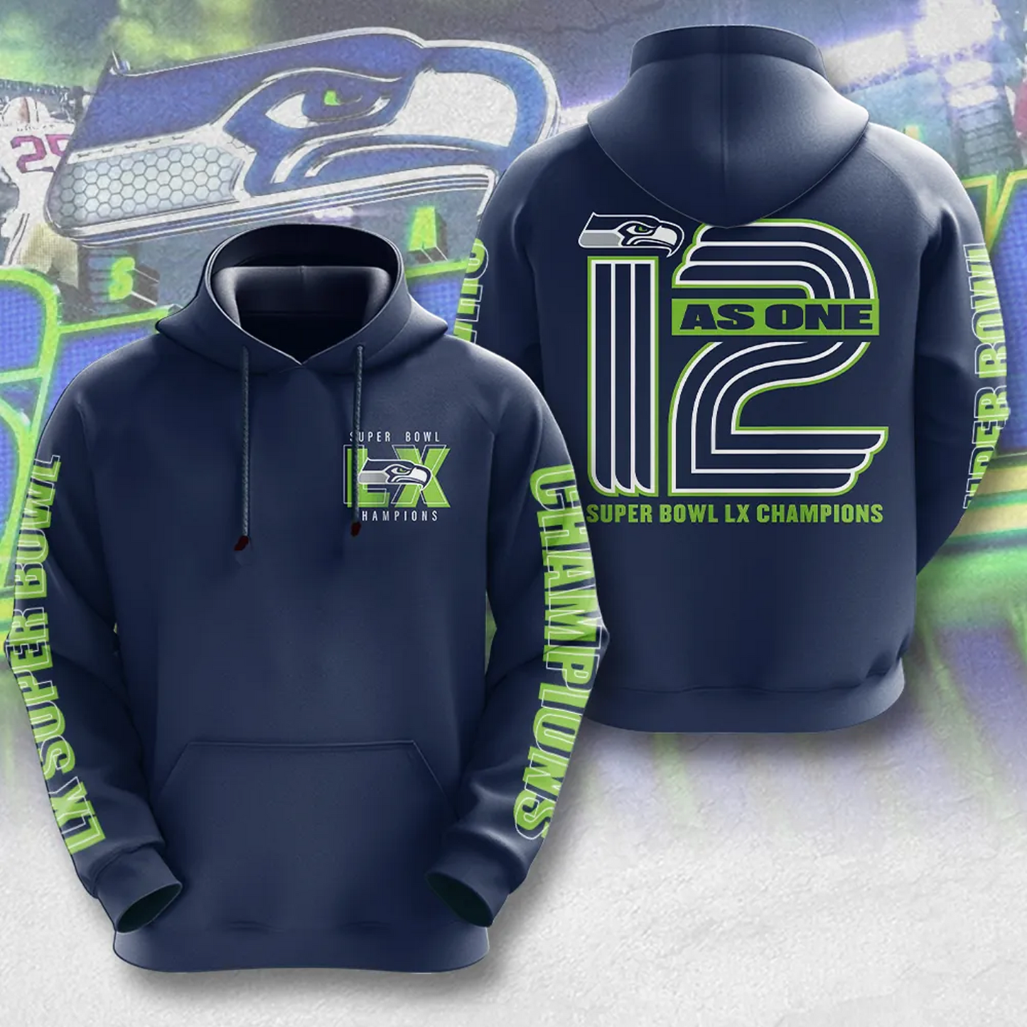 SEA x NFL 2025 Super Bowl LX Champions 3D Apparel V3 DatND DVT