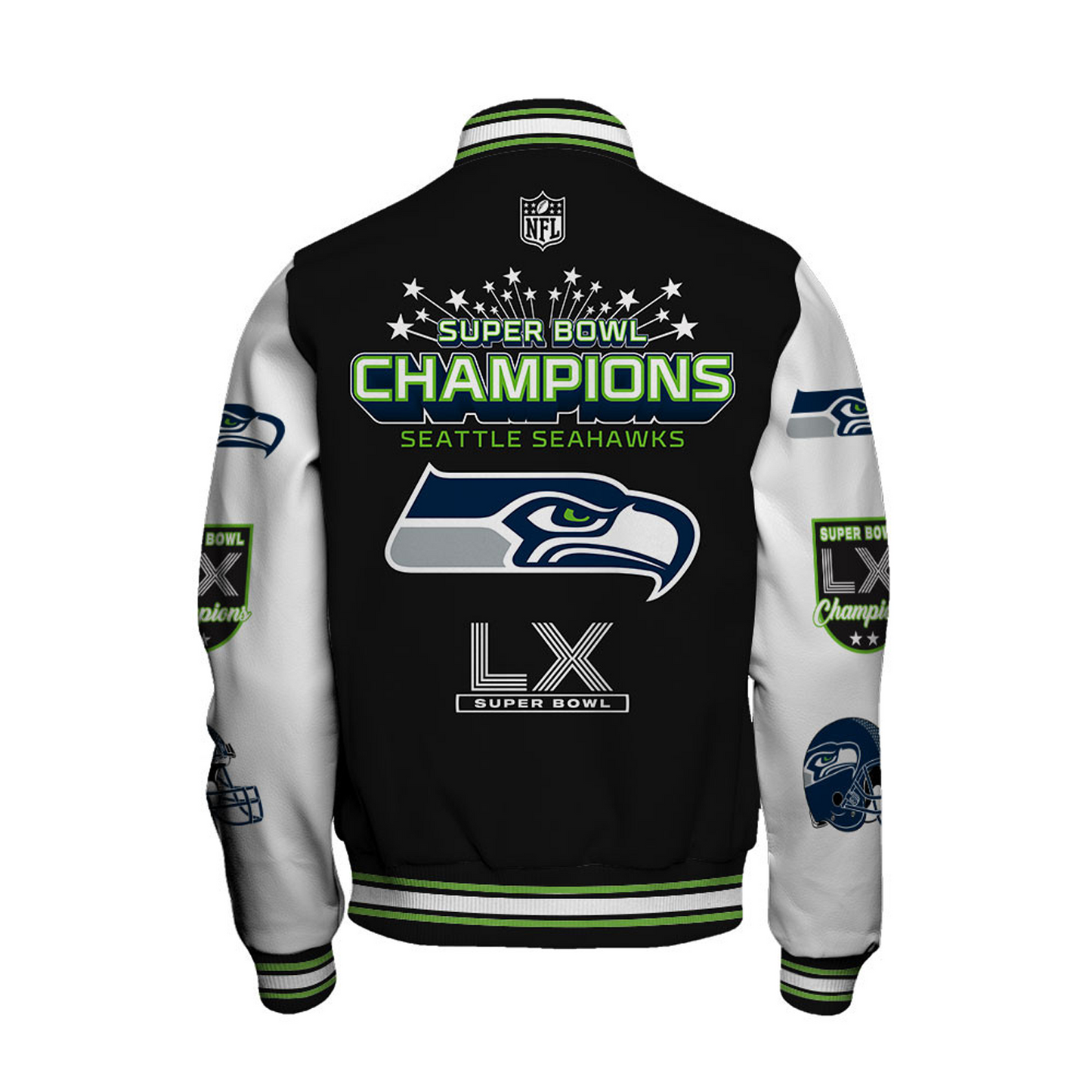 SEA x NFL Champions 2025 Varsity Jacket V5 DATND TANTD