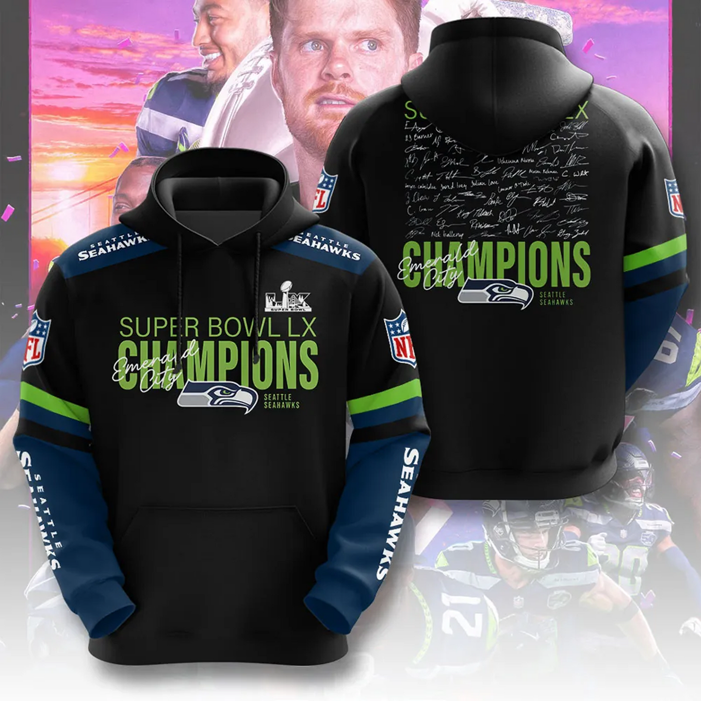 SEA x NFL Super Bowl LX Champions 3D Apparel V5 DatND DVT