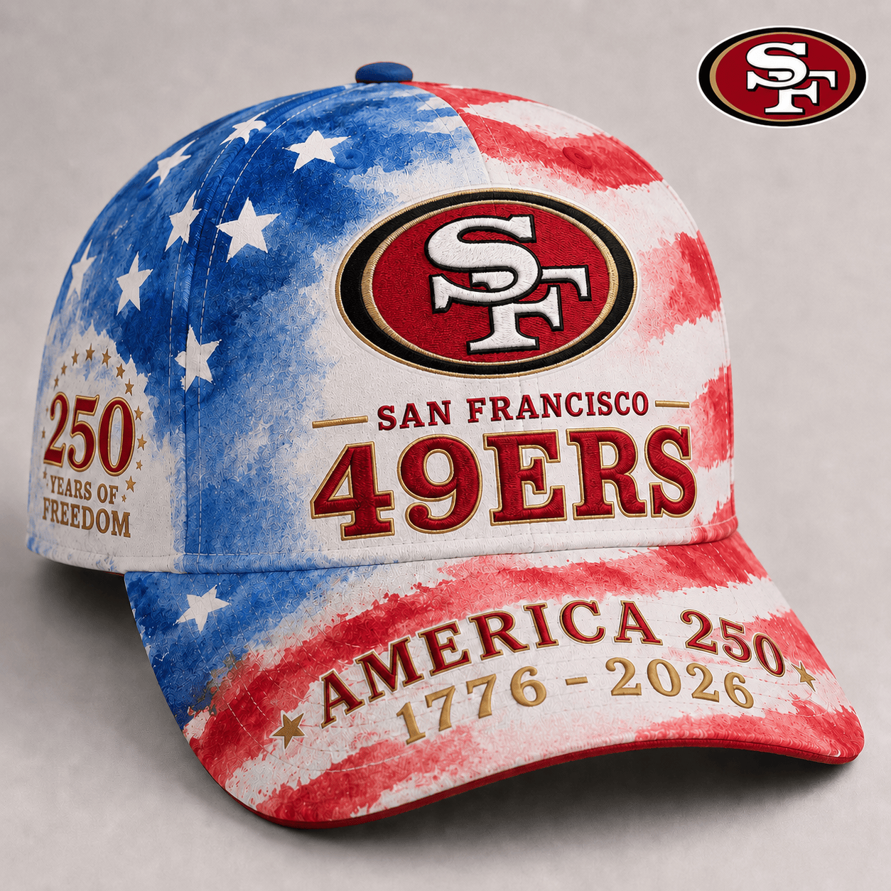 SF49 Premium NFL 250 Years Of Freedom Cap DDT 090626 NTL