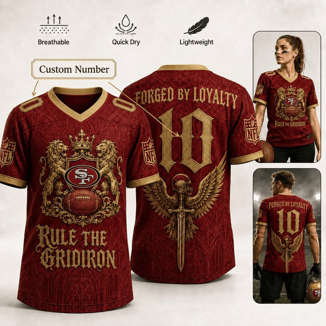SF49 Premium NFL Medieval Warrior Game Day Game Day Jersey 100626