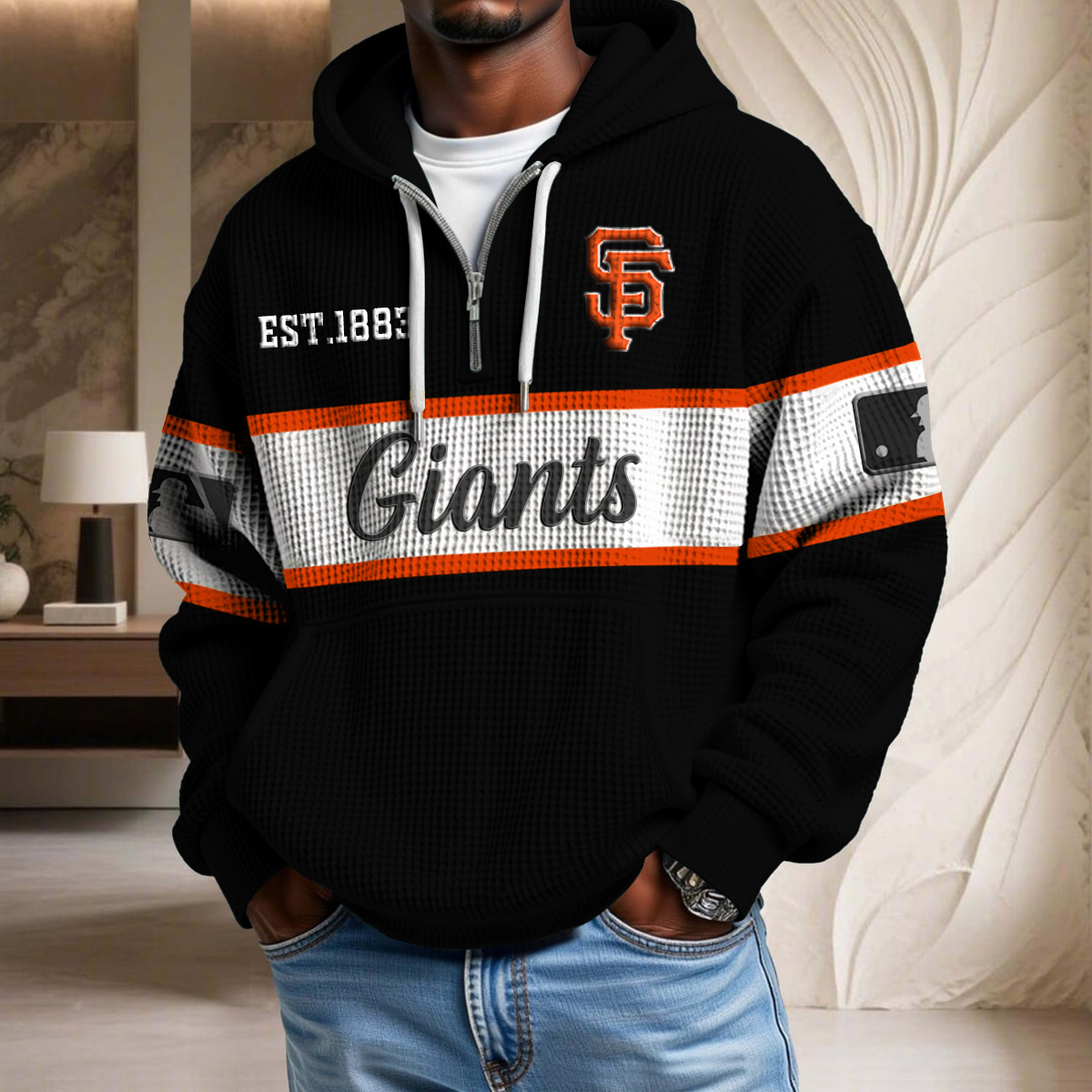 MLB x SFG EST Waffle Half Zip Hoodie HLP HLPHUONG