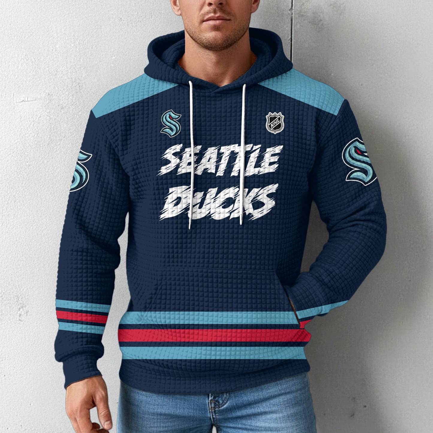 SK Premium NHL Sorry Busy Hockey Waffle Hoodie DDT NTL