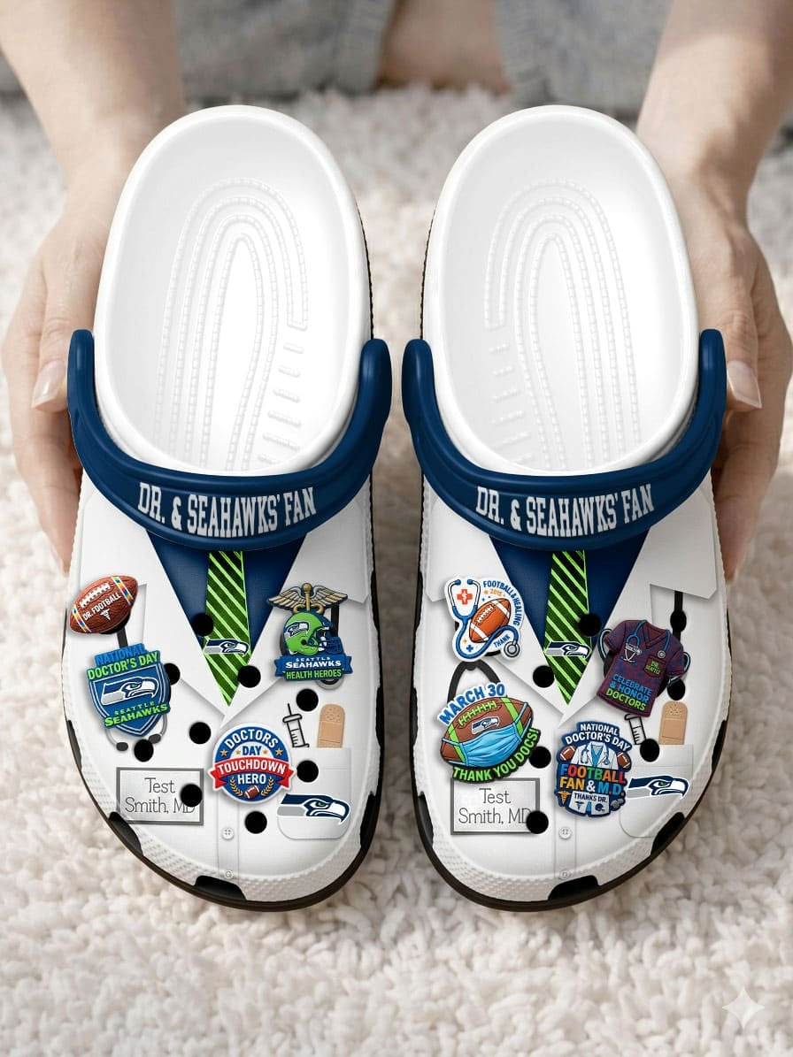 SS PREMIUM NFL NATIONAL DOCTOR'S DAY CLOGS WITH 8 CHARMS DDT CTND