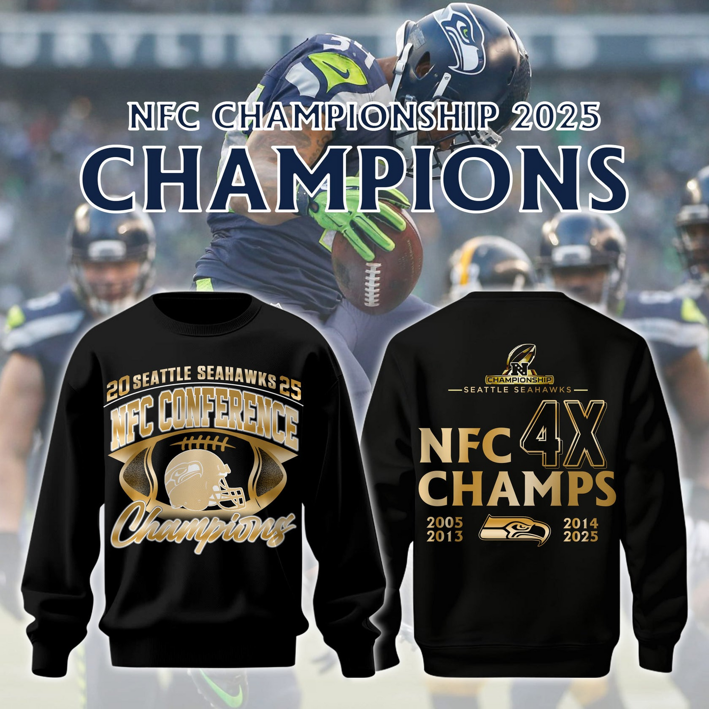 SS x NFL 2025 NFC Conference Champions V3 Shirt DDT NTL