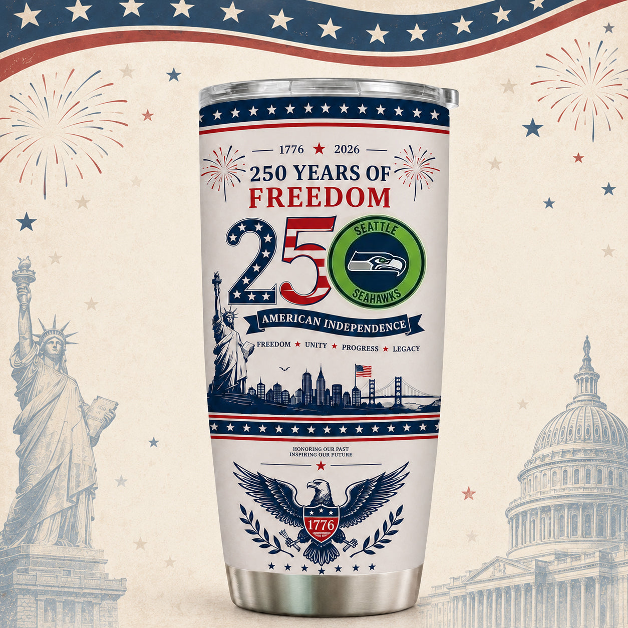 SS x NFL 250th Anniversary Special Tumbler for Football Fans 170626