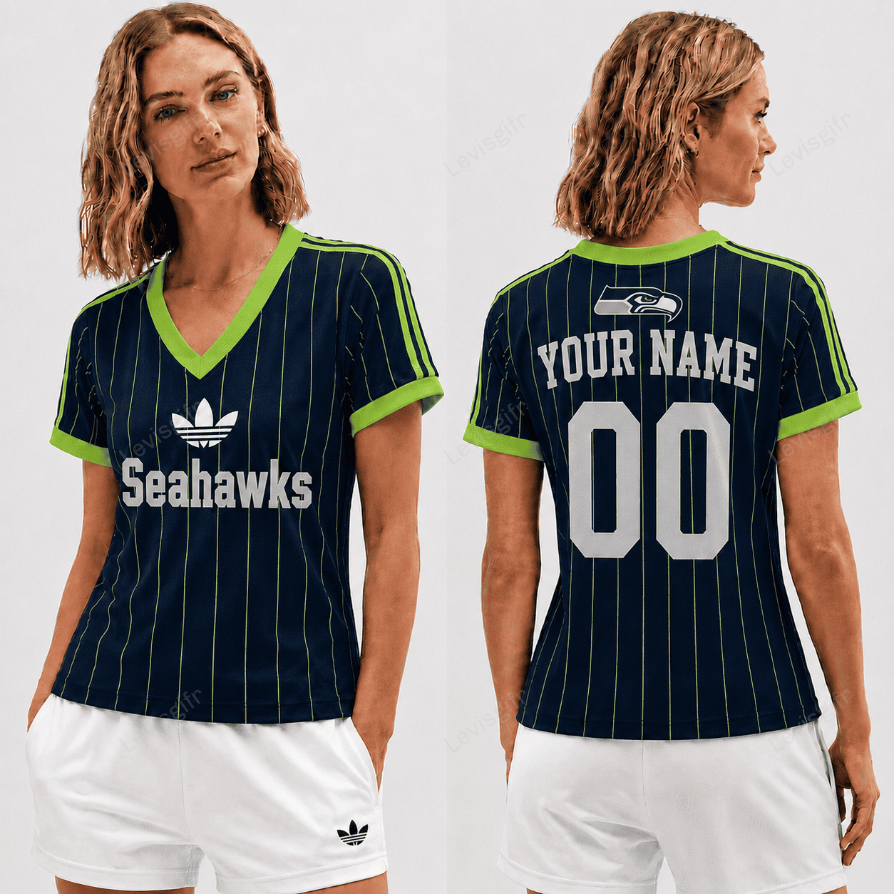 SS x NFL Premium Women V-neck Shirt Personalized Gift For Fan