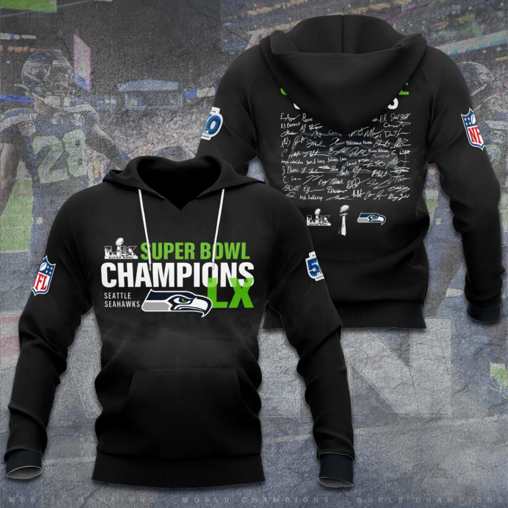 SS x NFL Super Bowl LX Champions 3D Shirt DDT NTL