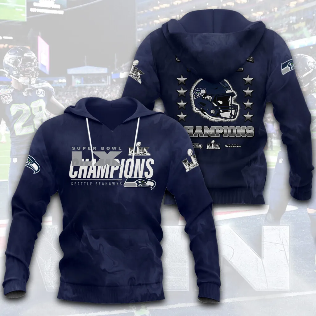 SS x NFL Super Bowl LX Champions V27 3D Shirt DDT NTL