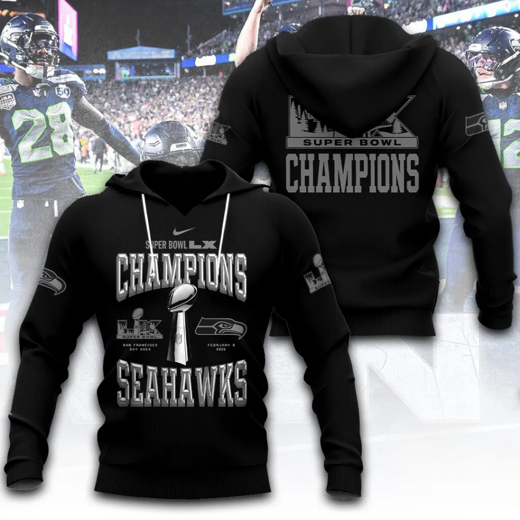 SS x NFL Super Bowl LX Champions V44 3D Shirt DDT NTL