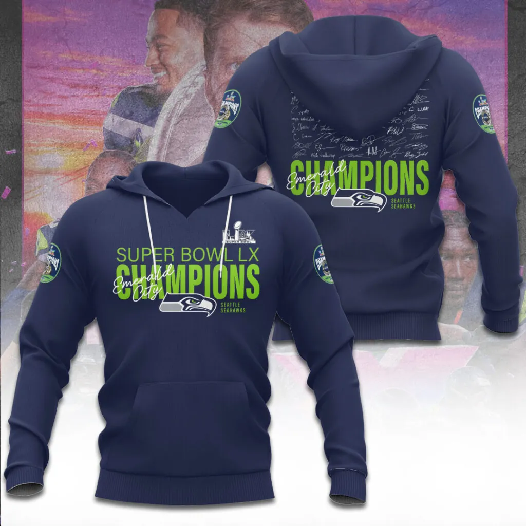 SS x NFL Super Bowl LX Champions V47 3D Shirt DDT NTL