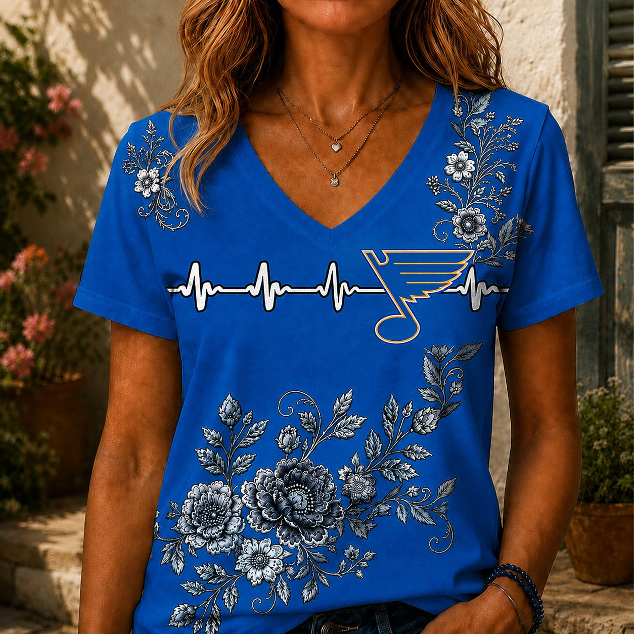 STLB x NHL Luxury Women V-Neck Shirt