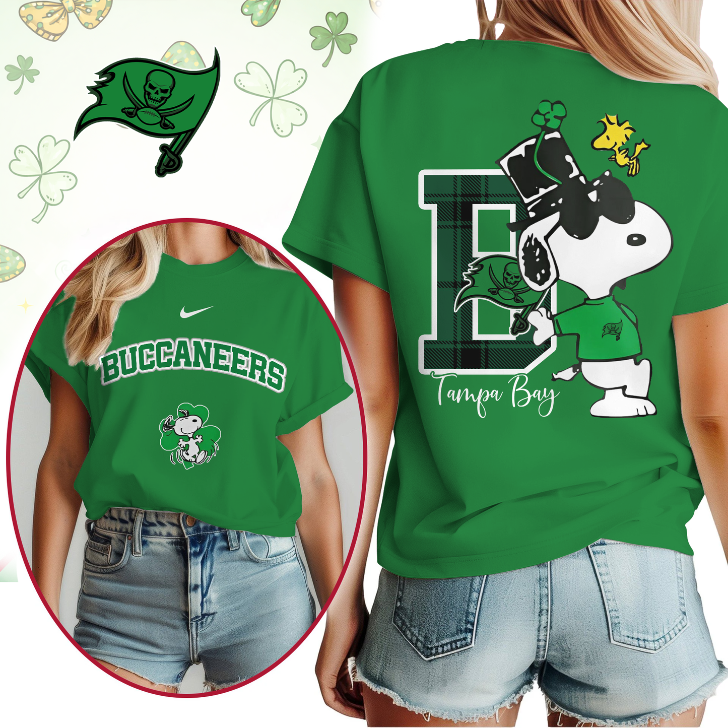TBB Premium NFL Snoopy St. Patricks Day Shirt DDT NTL