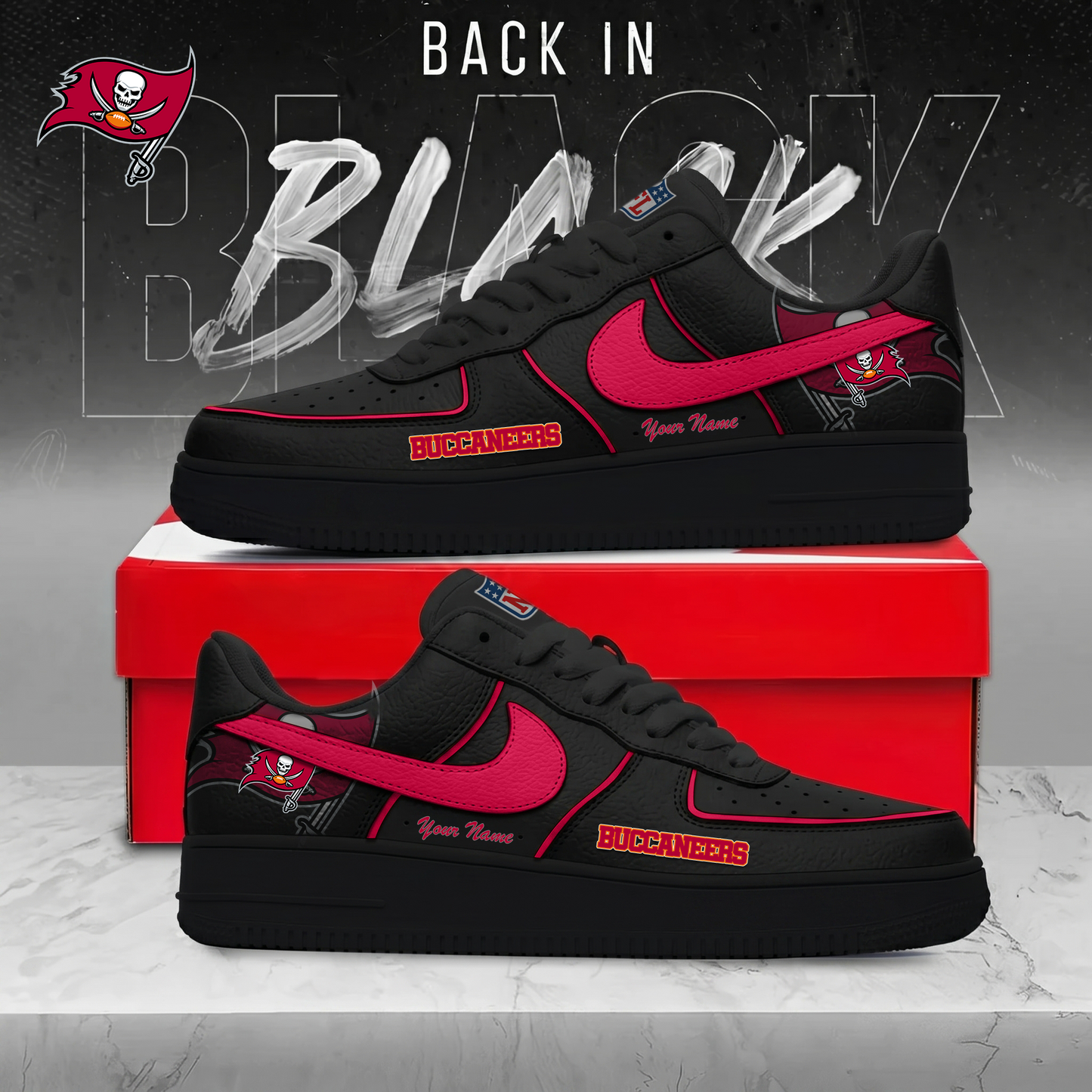 TBB x NFL Back In Black AF1 Sneakers 250626