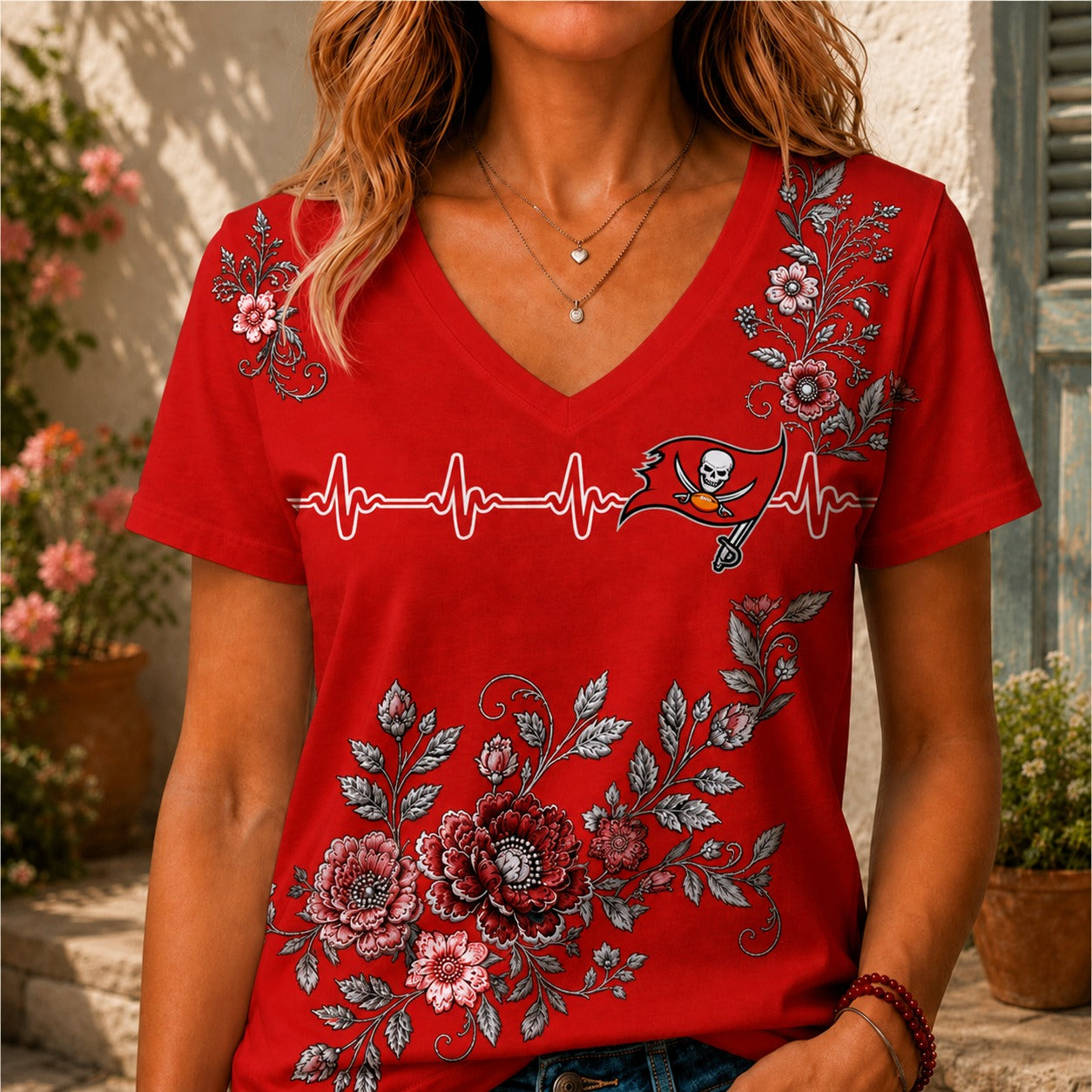 TBB x NFL Luxury Women V-Neck Shirt