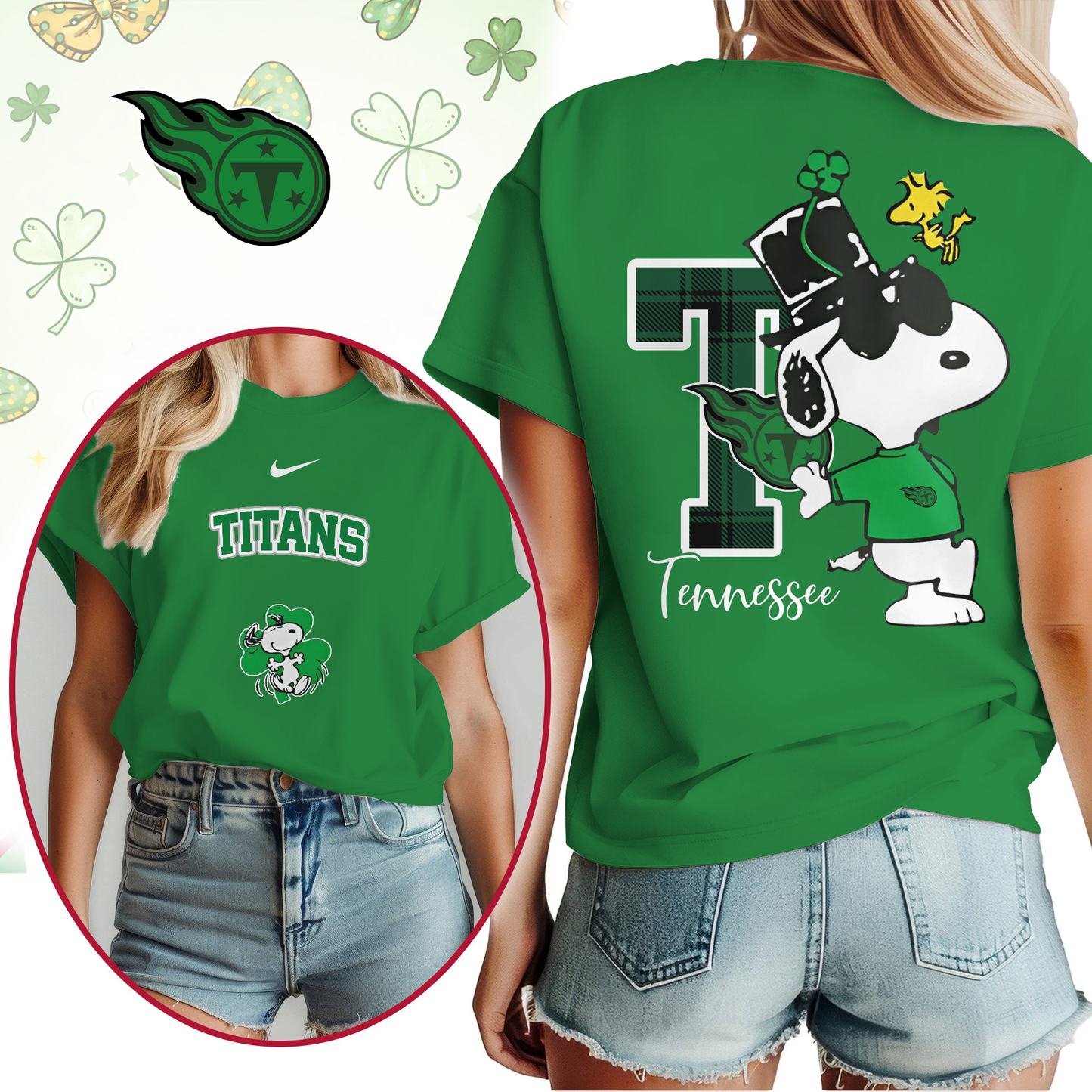 TT Premium NFL Snoopy St. Patricks Day Shirt DDT NTL