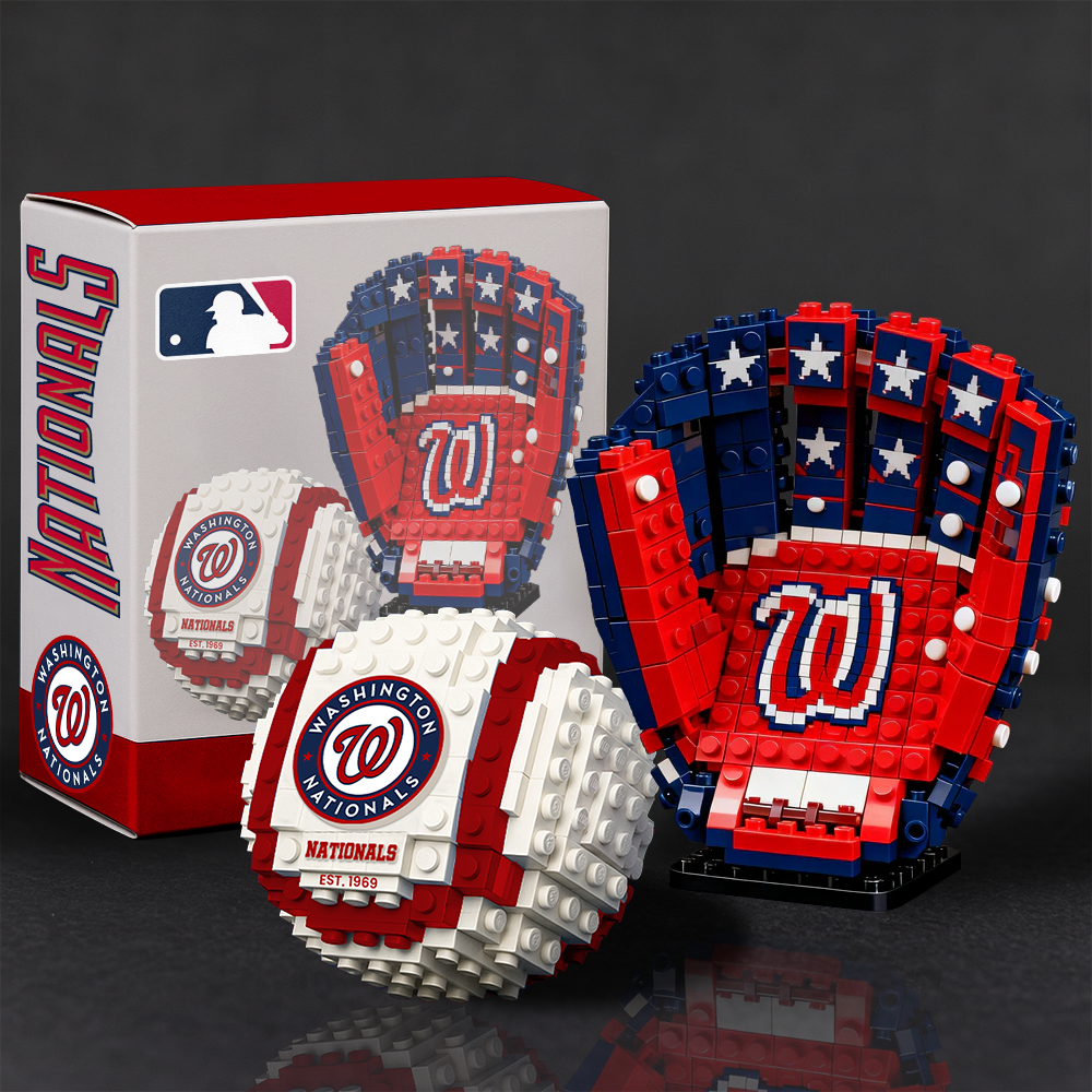WAS x MLB Teams Baseball Glove & Ball Building Block Set TT TL