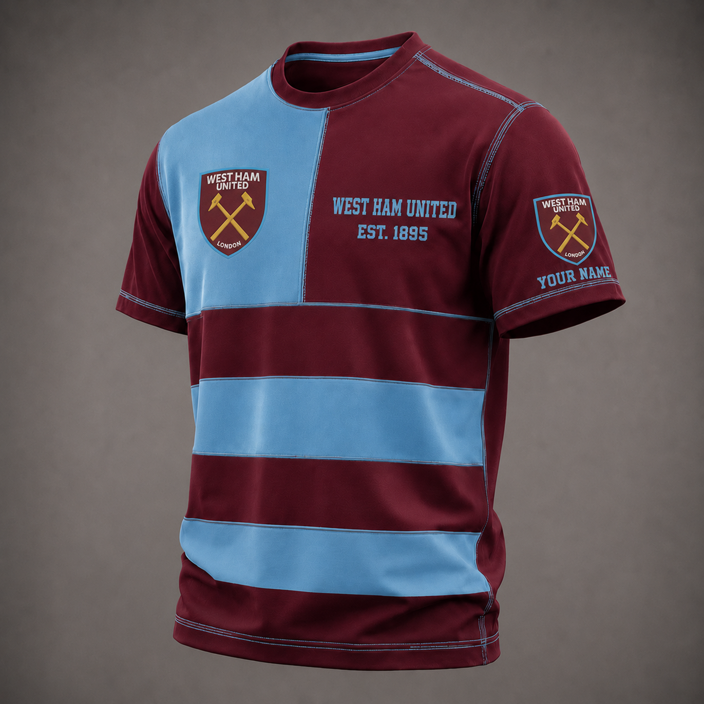 WHU x EPL Premium Vintage All Over Print T-Shirt 3D Personalized Gift For True Fan