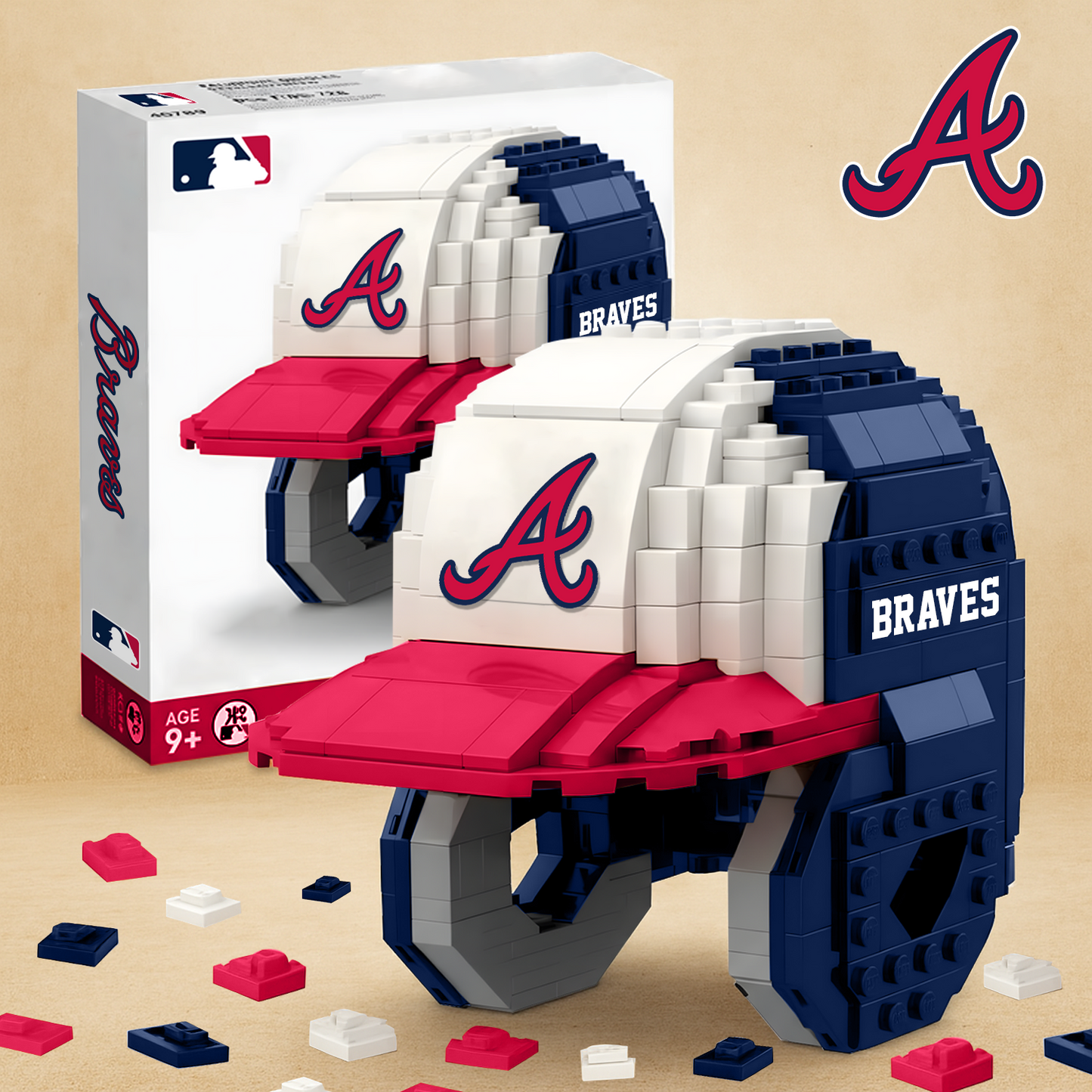ATL X MLB Baseball Helmet Building Blocks V1 NAK NHT