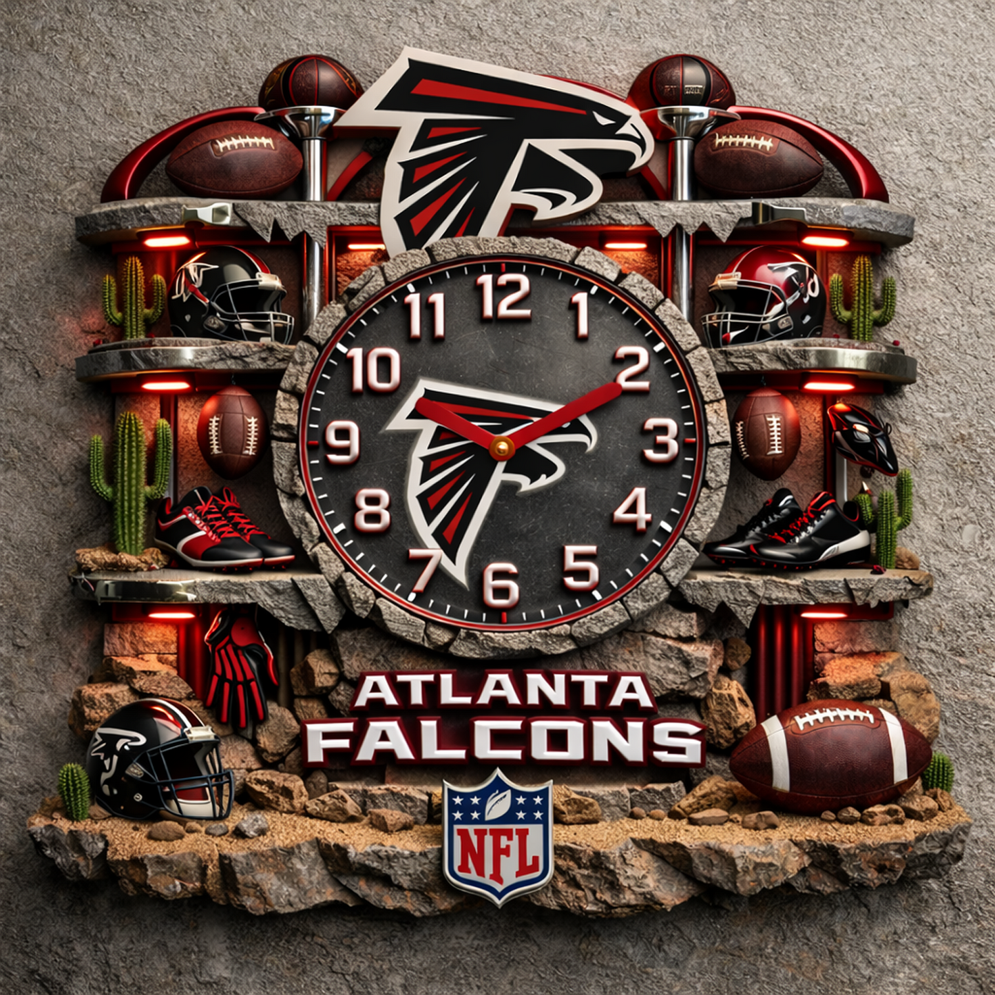 ATL X NFL Master Arena Clock NAK NHT