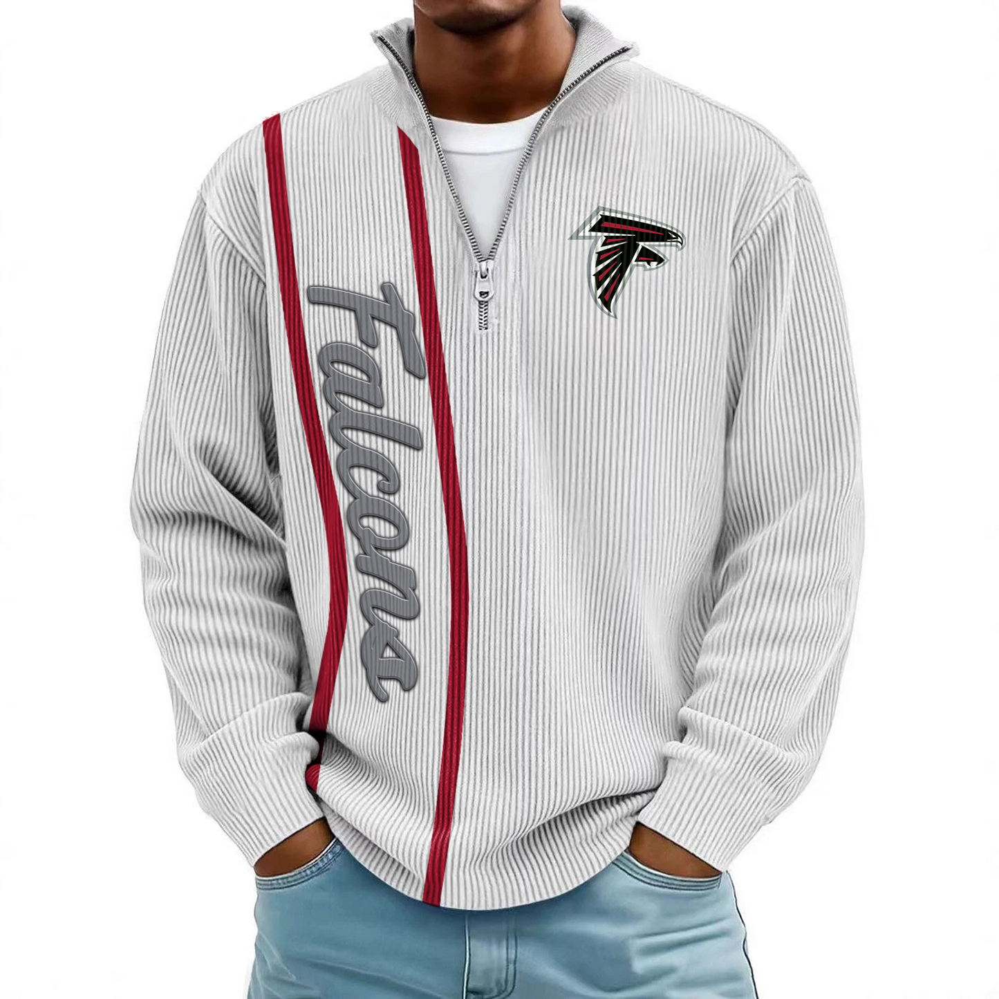 ATL x NFL Mokaloha Men's Waffle Henley Shirts DATND TANTD