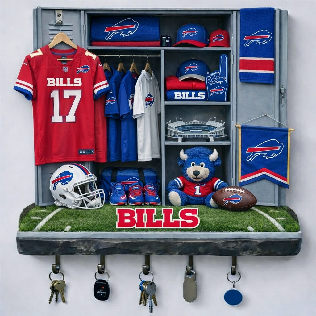 BB x NFL Changing Room Personalized 3D Visual Effect Acrylic Key Holder DDT NTL