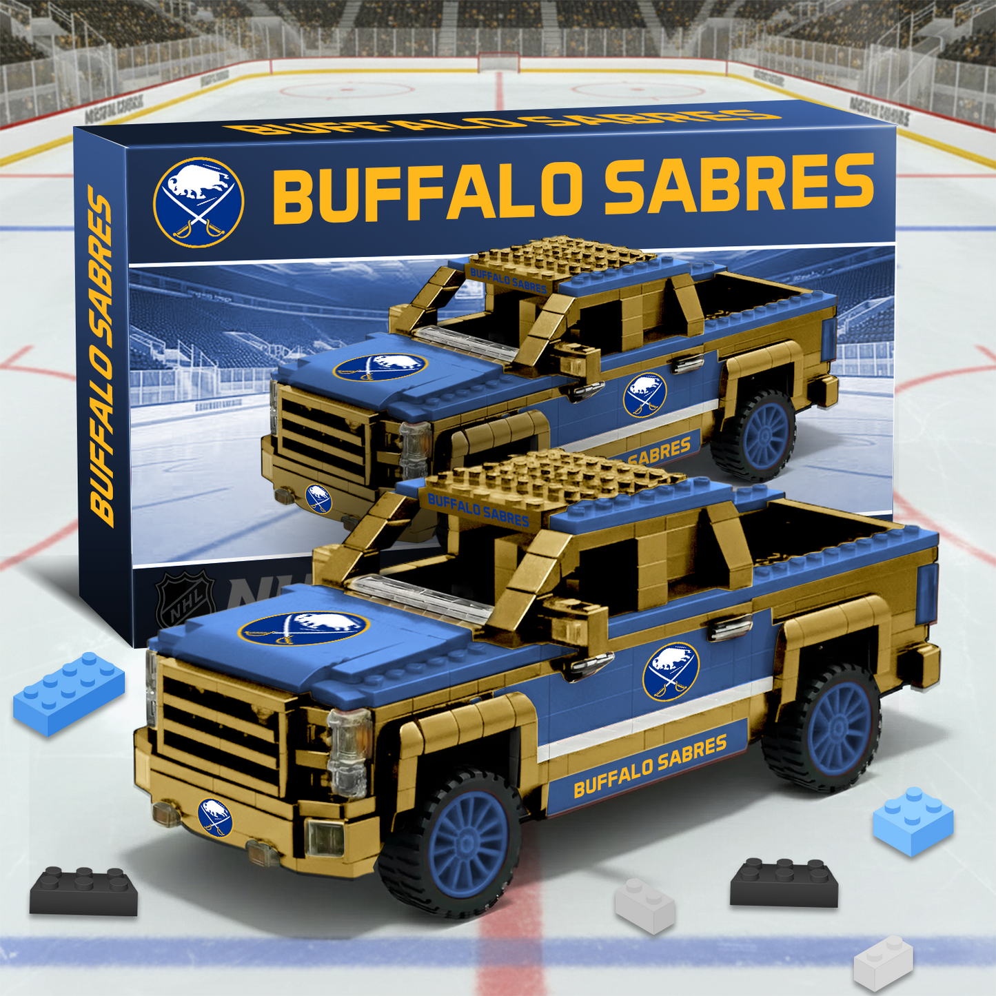 BUF NHL 3D Racing Truck Model Building Block Set V2 NAK PTTD