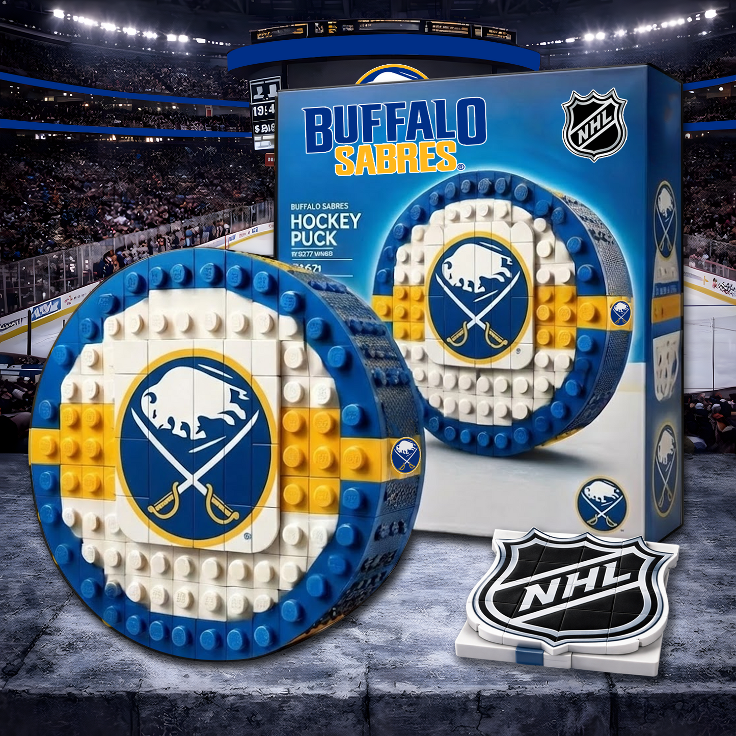 BUF X NHL Hockey Game Building Blocks NHT NAK