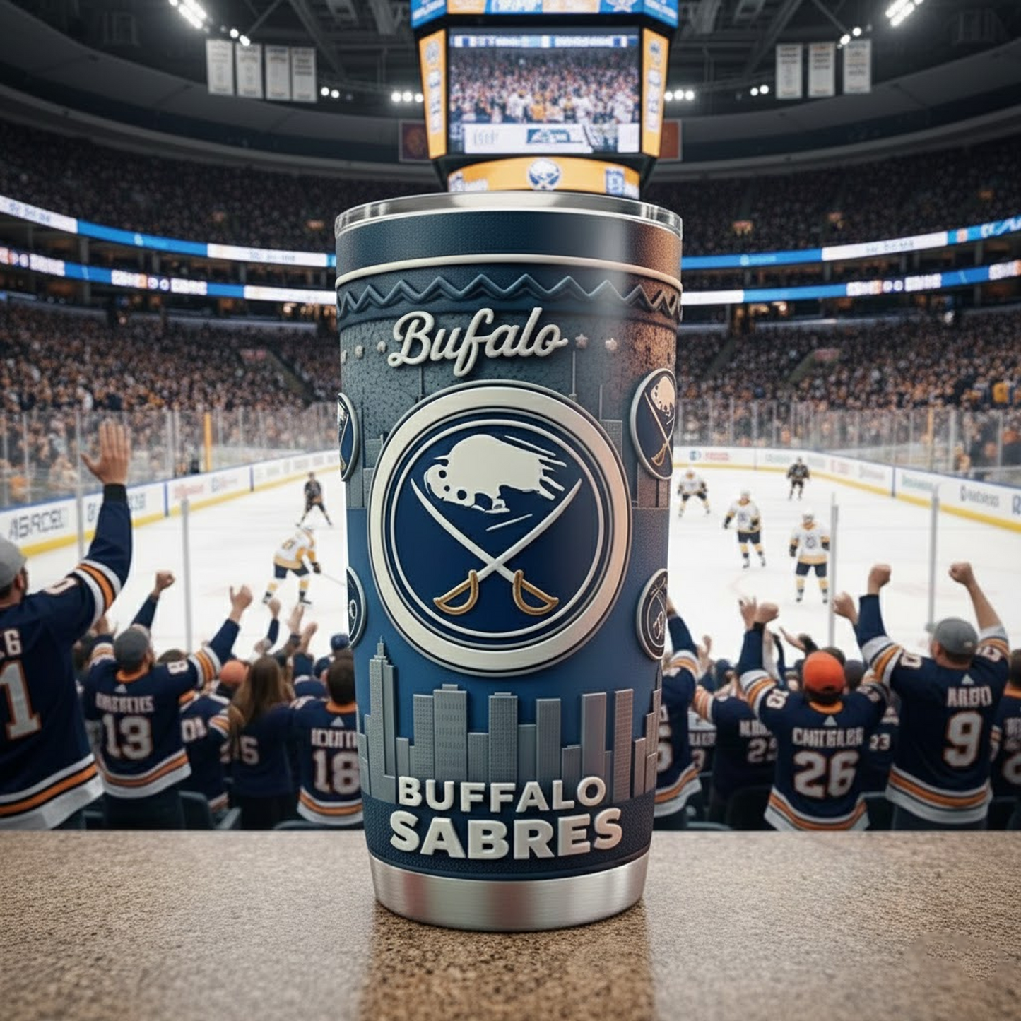BUF X NHL mascot-shaped thermal mug NAK NHT