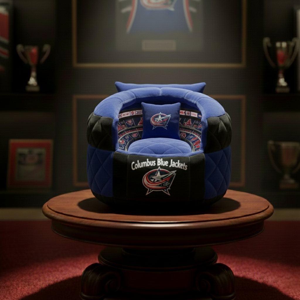 CBJ x NHL Sport Stadium Custom Shaped Pillow - Personalized Gifts For Sport Lovers NAK CTKT