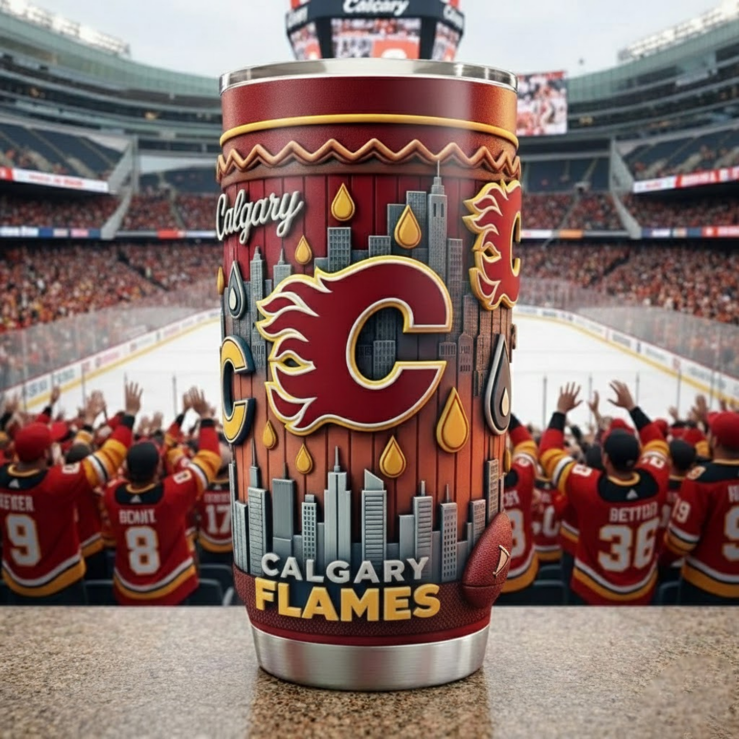 CGY X NHL mascot-shaped thermal mug NAK NHT