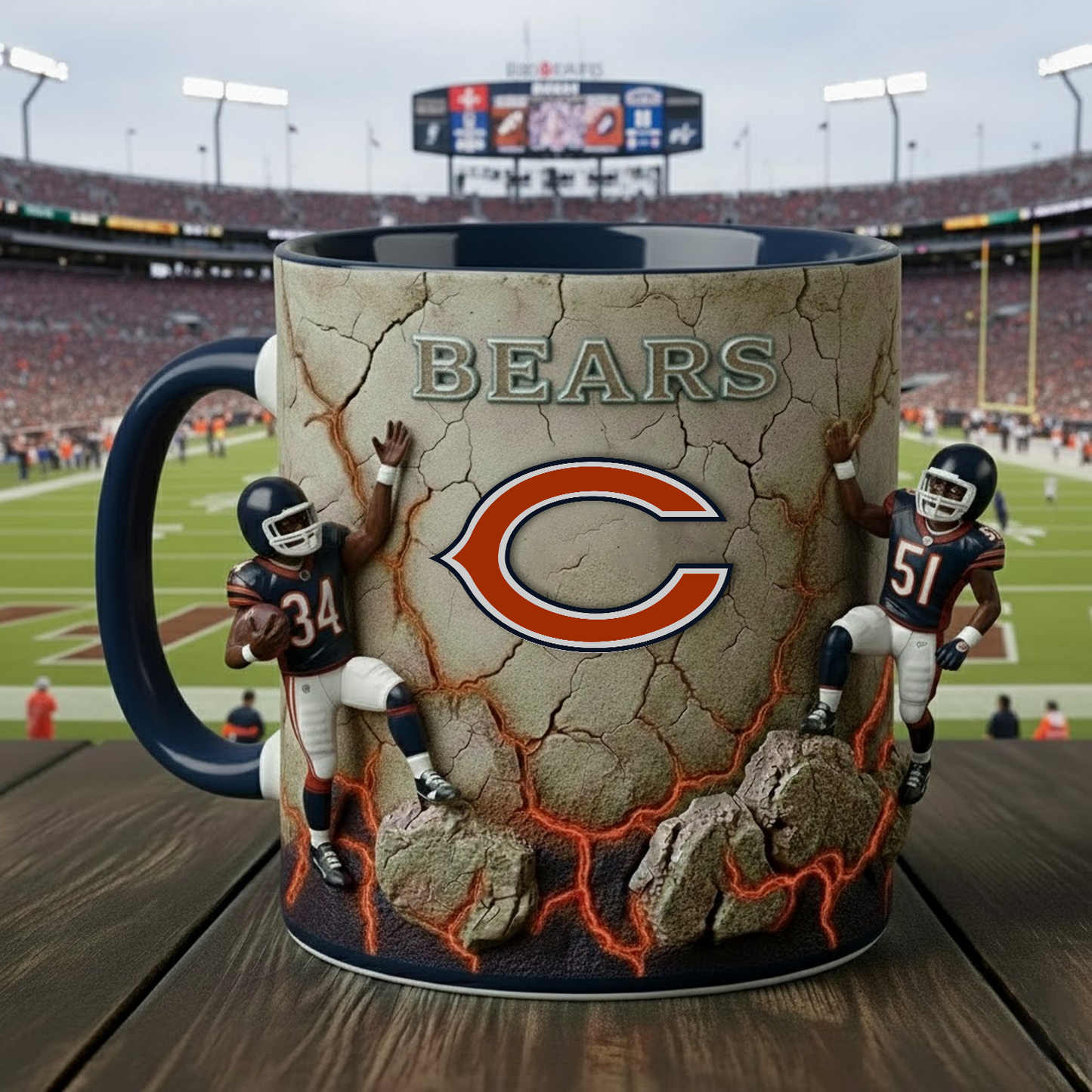 CHI X NFL Coffee Accent Mug - Personalized Gifts NAK NHT