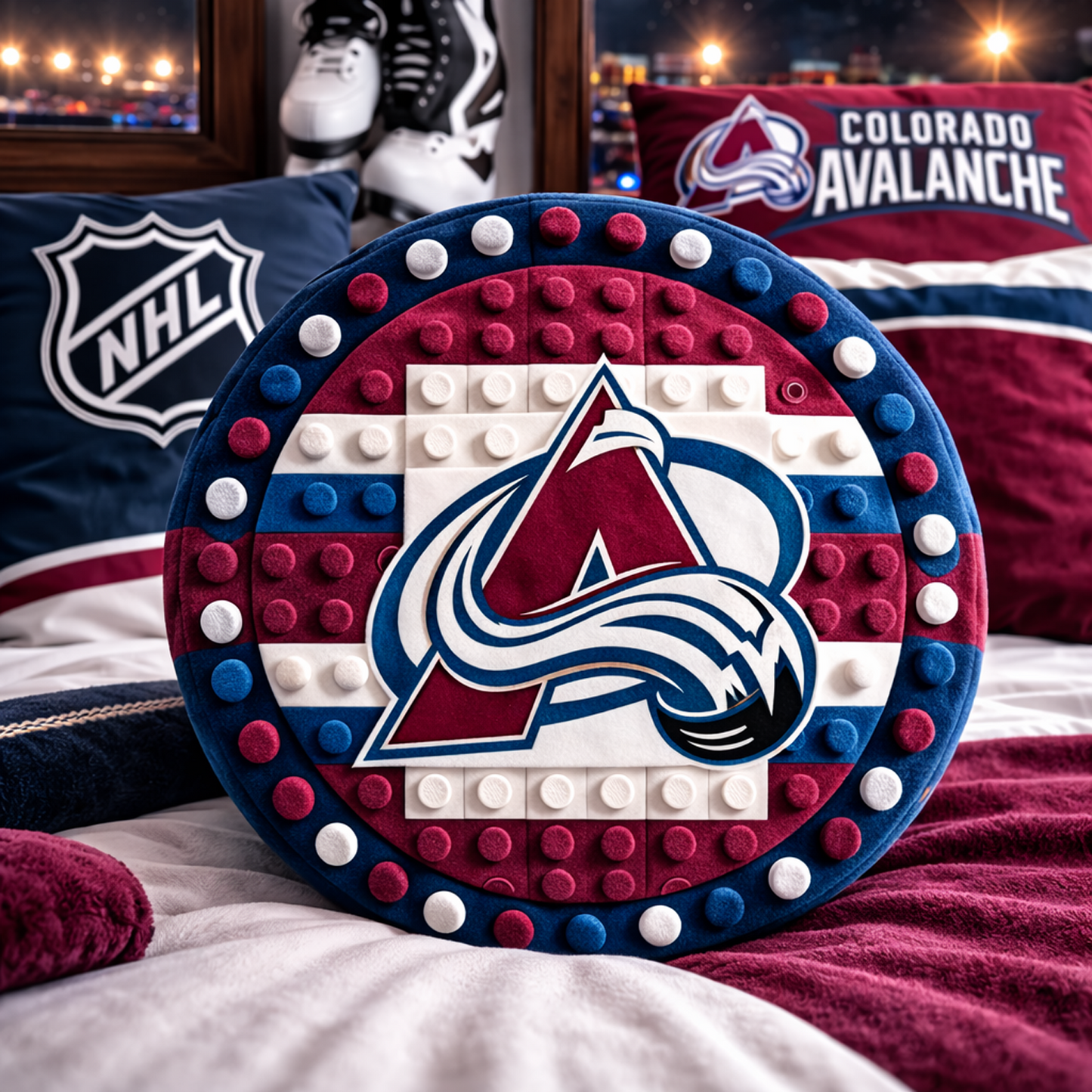 COL x NHL Hockey Logo Plush Pillow NAK NHT