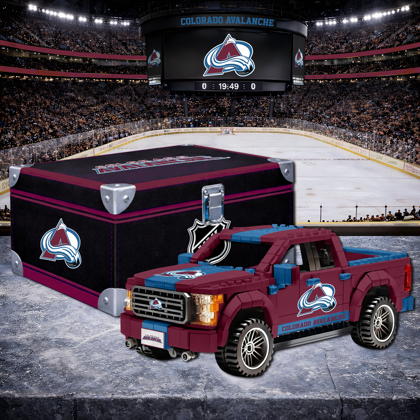 COL X NHL LEGO Toy Truck Set with Collectible Case NAK NHT