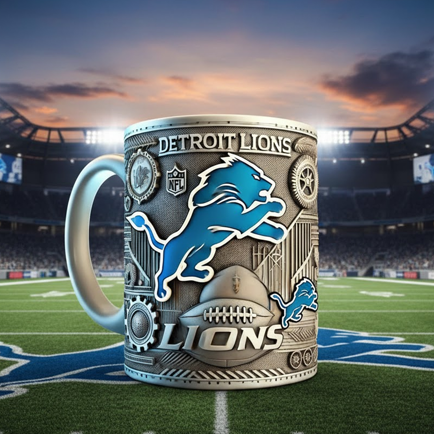 DET X NFL football team Mug Series- Limited Edition Collectible NAK NHT