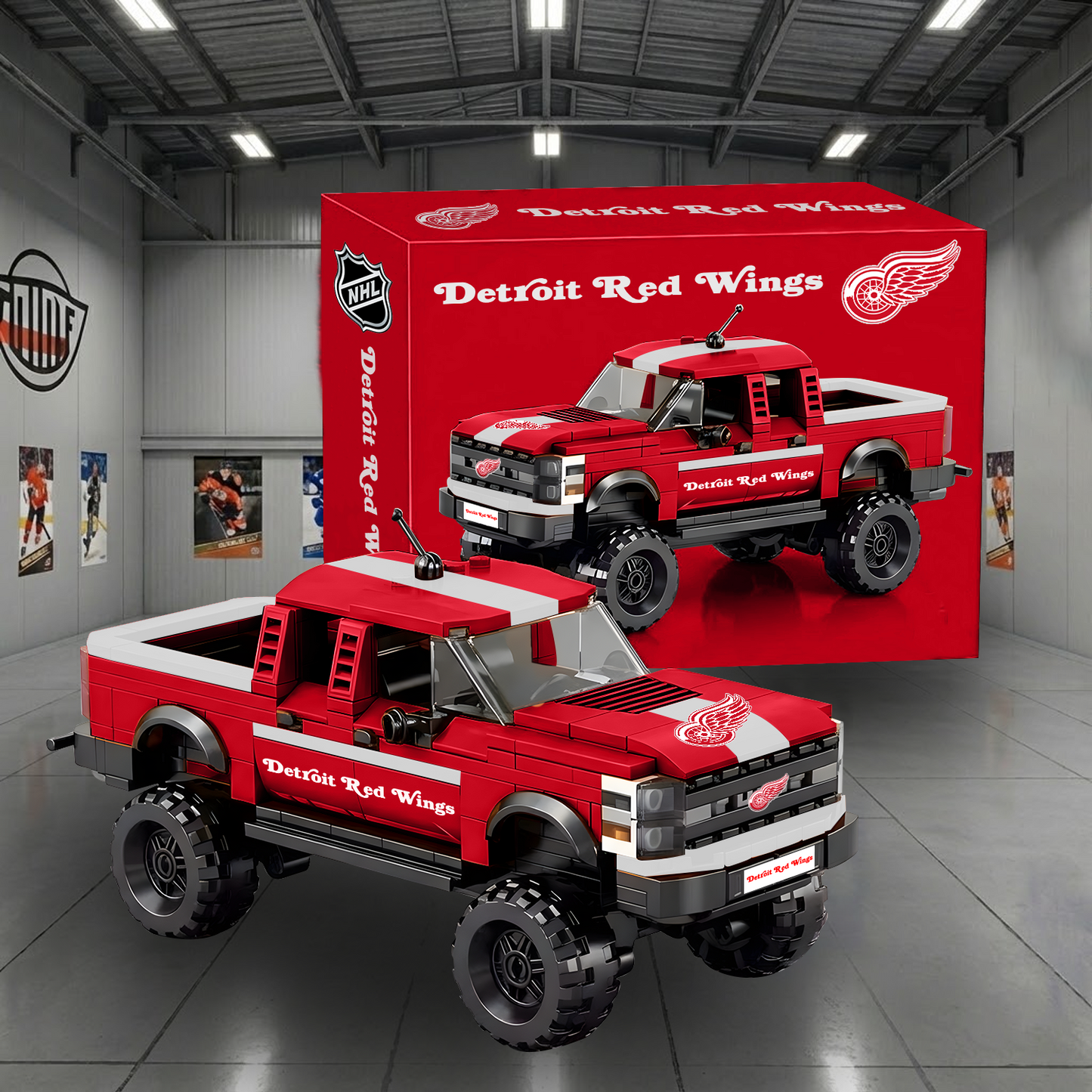 DRW X NHL Raptor pickup truck building block set NAK NHT