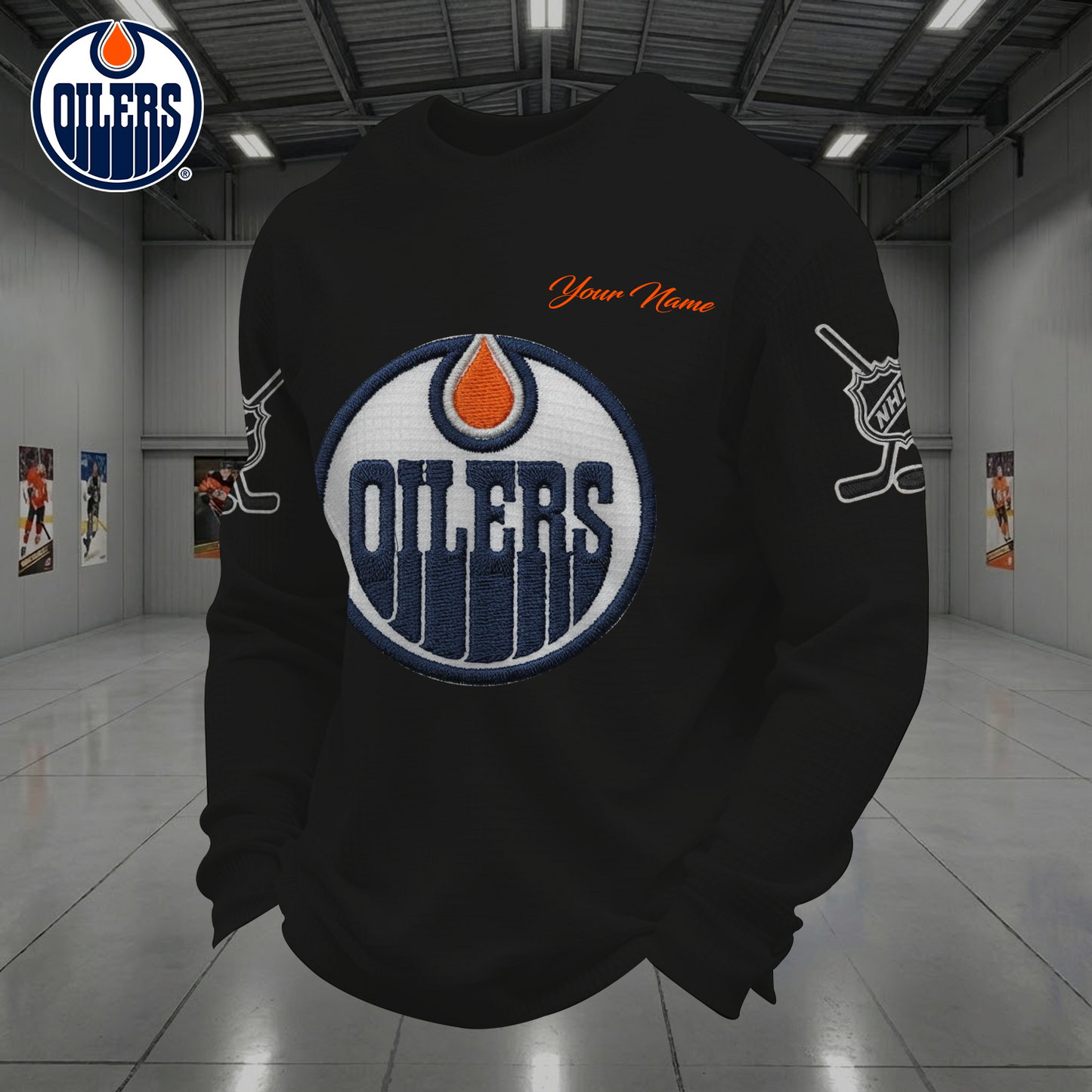 EDM X NHL Men Football Waffle Long Sleeve T-Shirt V1 NAK NHT