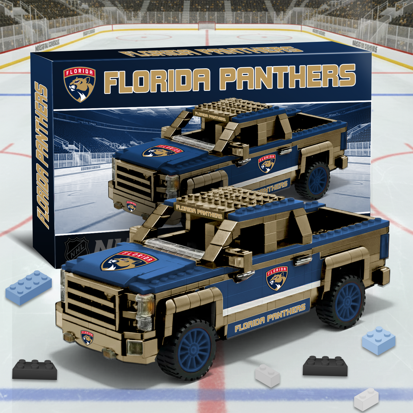FLO NHL 3D Racing Truck Model Building Block Set V2 NAK PTTD