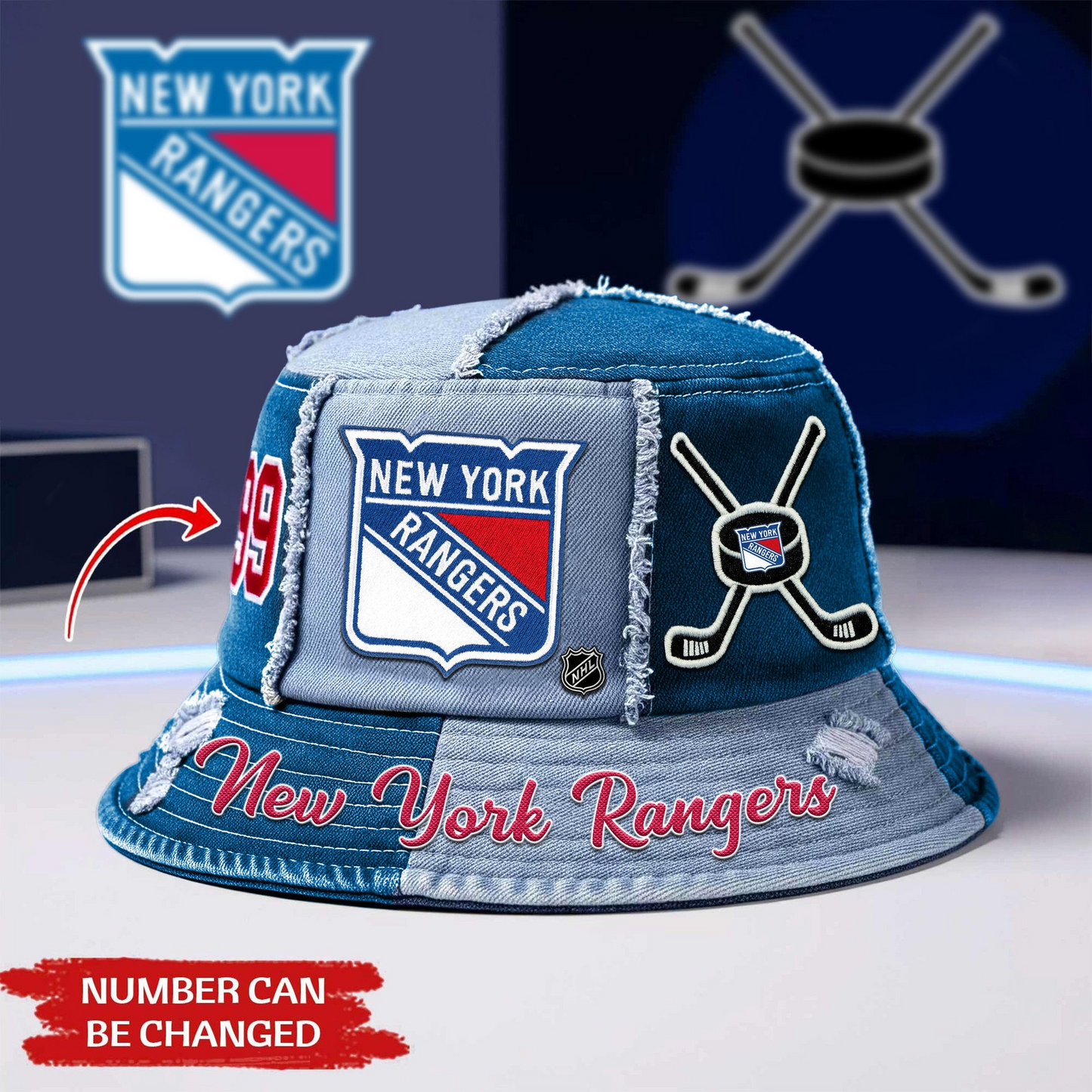 Premium NHL X NYR Bucket Hat NDT NHM 241125