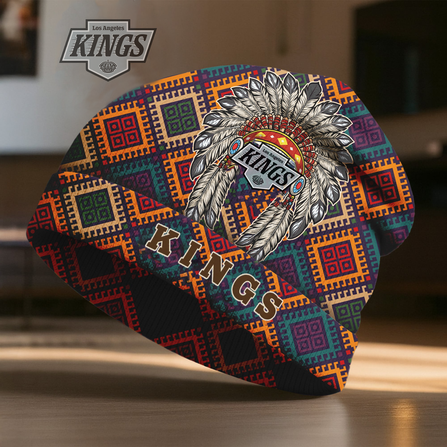 LAK x Premium NHL Native American Heritage Beanie Hat NY NAK CTKT