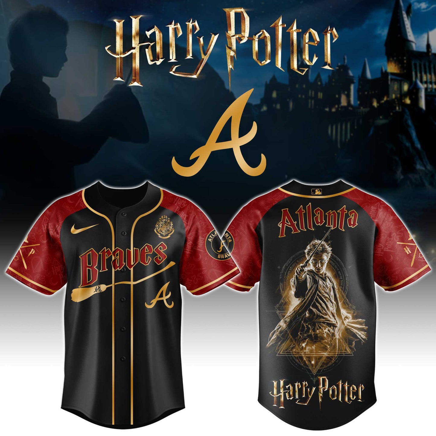 MLB x ATL H Potter Baseball Jersey HLP HLPHUONG