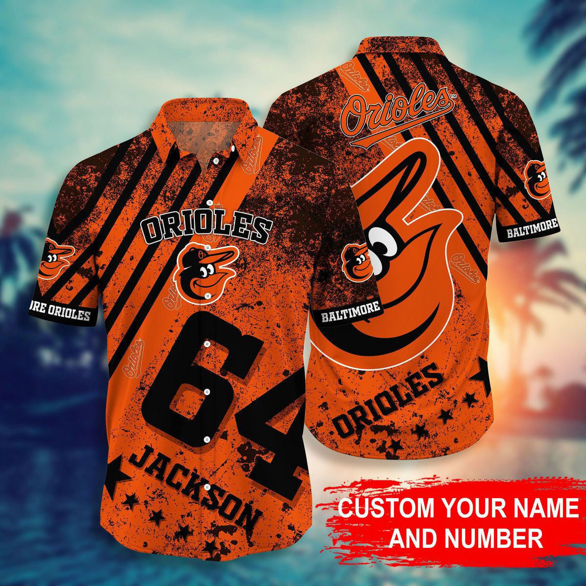 MLB x BAL Personalized Hawaiian Shirt HLP HLPHUONG