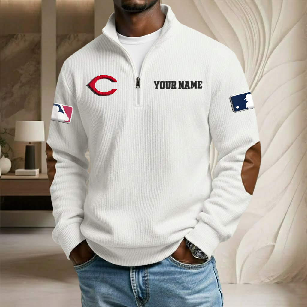MLB x CR Custom Name Stand Collar Half-zip Sweatshirt HLP HLPHUONG